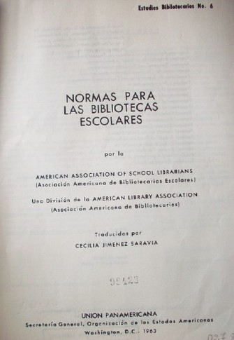 Normas para las bibliotecas escolares