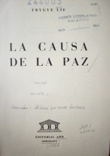 La causa de la paz