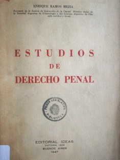 Estudios de Derecho Penal