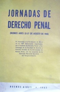 Jornadas de Derecho Penal (Buenos Aires, 22-27 de agosto de 1960)