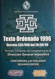 Texto ordenado 1996 : (decreto 338/996 del 28/08/96)