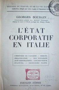 L'état corporatif en Italie