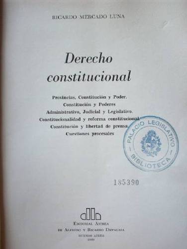 Derecho Constitucional