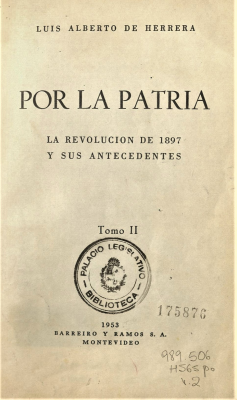 Por la patria : la revolución de 1897 y sus antecedentes