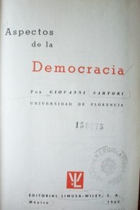 Aspectos de la democracia