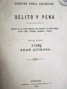 Delito y pena