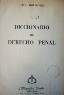 Diccionario de derecho penal