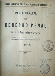 Parte general del derecho penal