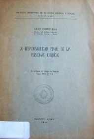 La responsabilidad penal de las personas jurídicas