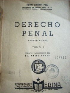 Derecho Penal : primer curso