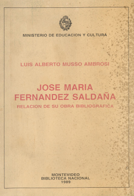 José María Fernández Saldaña : relación de su obra bibliográfica