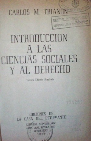 Introducción a las ciencias sociales y al derecho