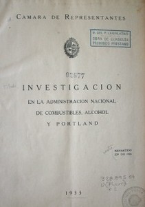 Investigación en la Administración Nacional de Combustibles, Alcohol y Portland