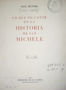 Lo que no conté en la historia de San Michele