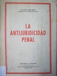 La antijuridicidad penal