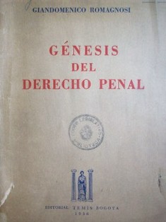 Génesis del Derecho Penal