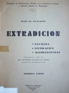 Extradición : doctrina, legislación, jurisprudencia