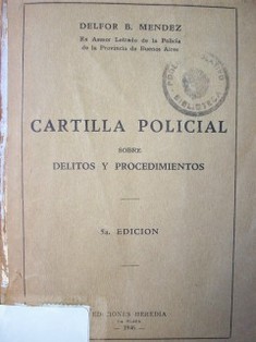 Cartilla policial sobre delitos y procedimientos