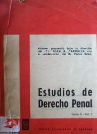 Estudios de derecho penal