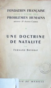 Une doctrine de natalité