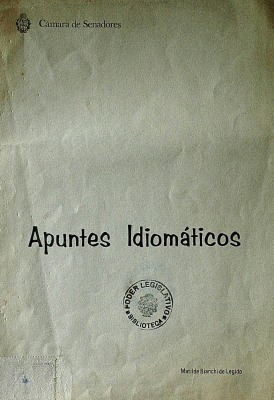 Apuntes idiomáticos : [introducción]