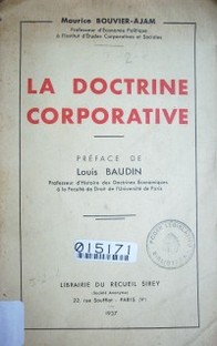 La doctrine corporative