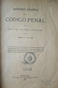 Repertorio alfabético del Código Penal de la República Oriental del Uruguay
