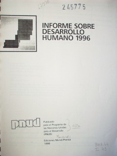 Informe sobre desarrollo humano 1996