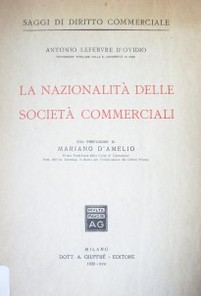 La nazionalità delle societá commerciali