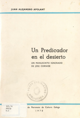 Un predicador en el desierto : un manuscrito ignorado de José Cornide