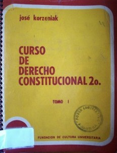 Curso de derecho constitucional 2º : apuntes de clase