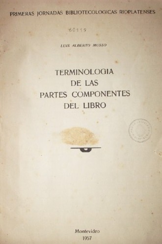 Terminología de las partes componentes del libro