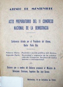 Acto preparativo del II Congreso Nacional de la Democracia