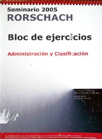 Administración y clasificación : block de ejercicios