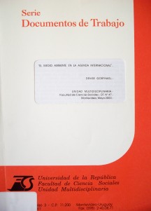 El medio ambiente en la agenda internacional