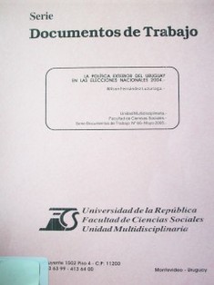La política exterior del Uruguay en las elecciones nacionales 2004