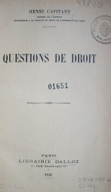 Questions de droit