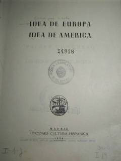 Idea de Europa idea de América