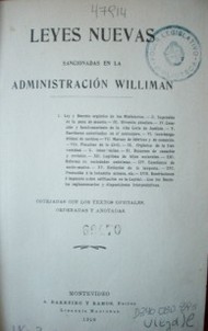 Leyes nuevas sancionadas en la administración Williman