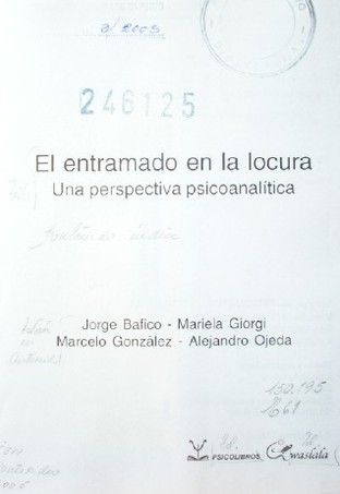 El entramado en la locura : una perspectiva psicoanalítica