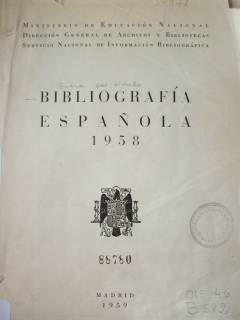 Bibliografía española 1958