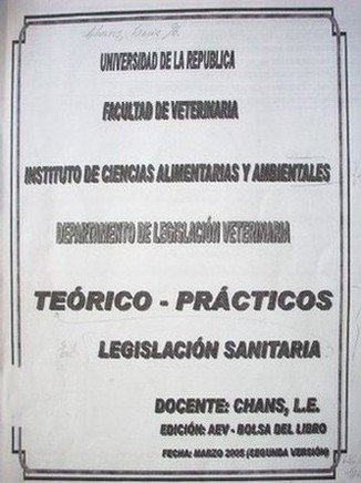 Legislación sanitaria : teórico-prácticos