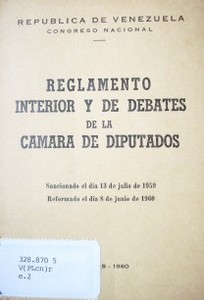 Reglamento interior y de debates de la Cámara de Diputados