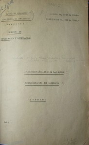 Inconstitucionalidad de las leyes : reglamentación del petitorio : informe