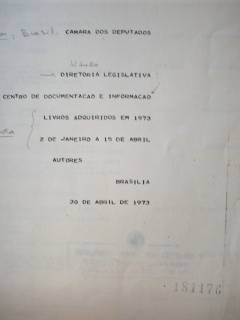 Diretoria legislativa : centro de documentaçao e informaçao
