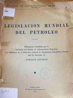 Legislación mundial del Petróleo