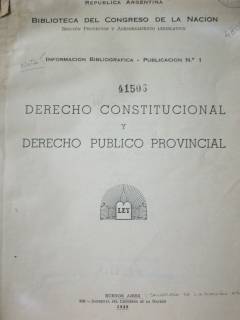 Derecho Constitucional y Derecho Público Provincial