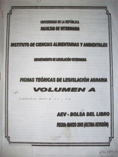 Fichas teóricas de legislación agraria