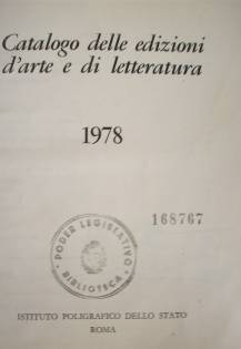 Catalogo delle edizioni d'arte e di letteratura