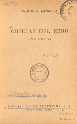 Orillas del Ebro : novela